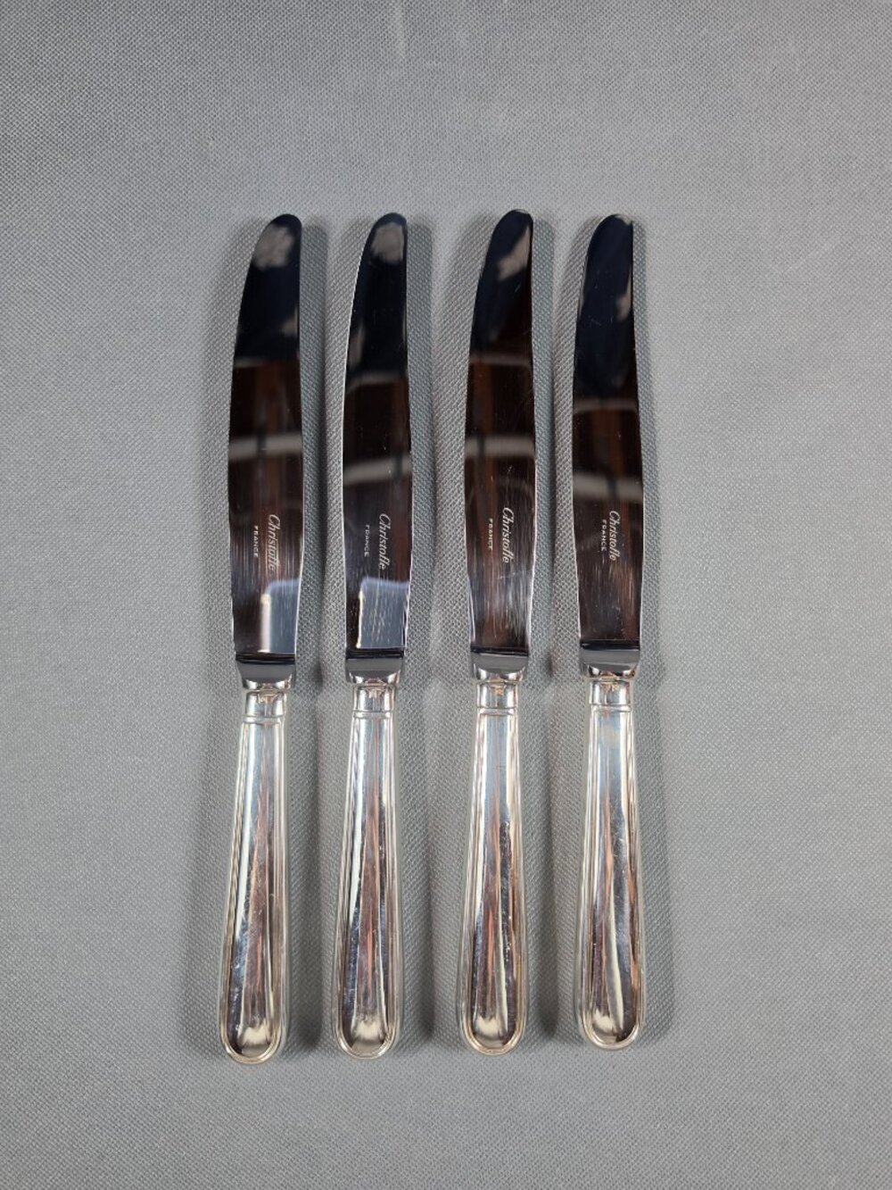 Christofle Albi Silverplate Vintage Dinner Knives Set of 4 France